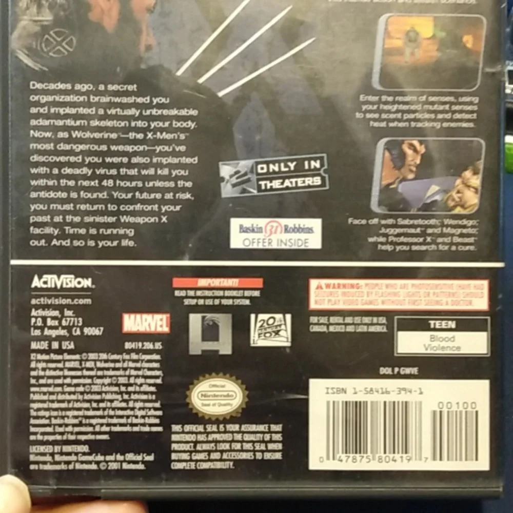 Nintendo‎ GameCube Wolverine Revenge Game